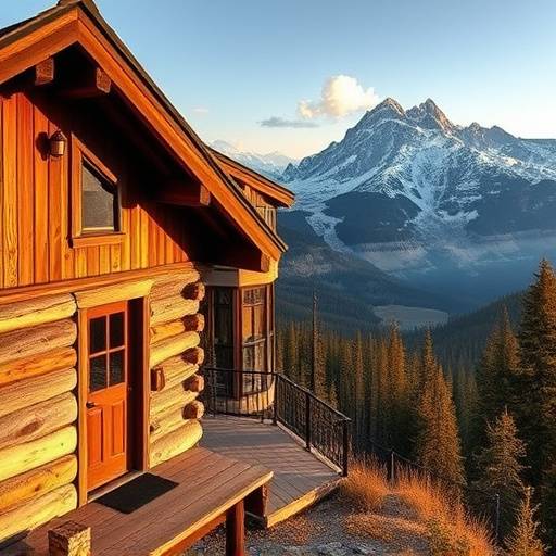 Rustic cabin on Tunnel Mountain with a panoramic view of Banff.