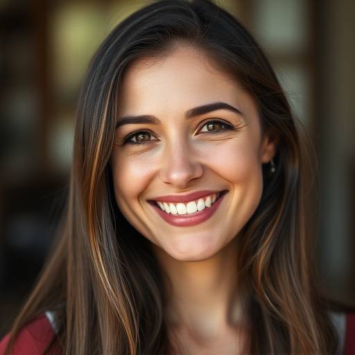 Sarah Jones, smiling woman with long hair